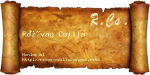 Révay Csilla névjegykártya